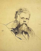 Self Portrait, 1881. Pen and ink on paper by Robert Koehler.