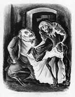 Babette, lithograph on paper by Adolf Dehn, 1945.