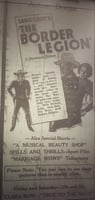 Ad for the movie “The Border Legion” in the Crookston Daily Times September 17, 1930.