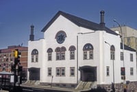 Color photograph of the exterior of Adas Israel Congregation in Duluth. Photographed by Phillip Prowse c.2010.