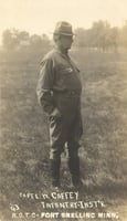 Black and white photograph of Captain L. W. Caffey, infantry instructor, at Fort Snelling, ca. 1917.