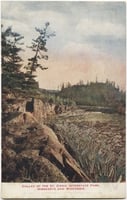 Colorized post card view of the Dalles of the St. Croix, Interstate Park, Minnesota and Wisconsin, 1940.