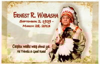 Ernest Wabasha’s memorial card