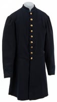 Blue wool nine-button Civil War frock coat