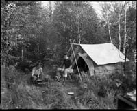 Elaine and Fred Roleff camping on the Gunflint Trail. Photograph by William F. Roleff, 1935.
