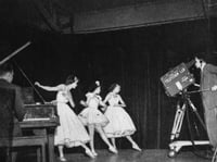 Black and white photograph of a Twin City Television Lab project, c.1948.