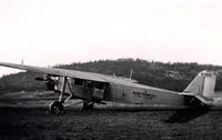 Black and white photograph of a Northwest Airlines monoplane, 1930. Photographed by Leo J. Kohn.