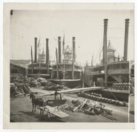 Red Wing, War Eagle, and an unidentified steamboat at the St. Paul levee