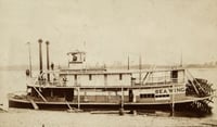 Black and white photograph of the steamer Sea Wing, c.1889.