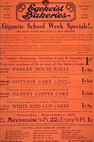 Egekvist Bakeries sale poster/flyer c.1928-1930.