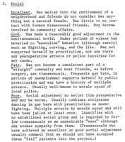 “Social” scale of patient progress