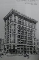 Drawing of the Germania Bank’s exterior.