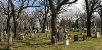 Color image of Hmong graves at Oakland Cemetery, St. Paul