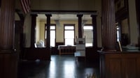 Color image of the inside of the Carnegie Building, Crookston, Minnesota, 2016.