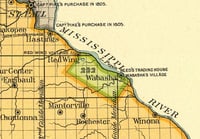 Map detail showing the location of the Lake Pepin Tract