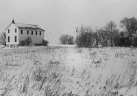 Black and white photograph of a Grange Hall in Pleasant Grove, 1873.