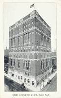 Black-and-white postcard with a picture of the St. Paul Athletic Club, c.1917.