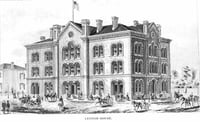 Sketch of Old Customs House, Minneapolis, 1876.
