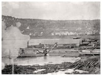 Duluth ship canal being dug