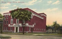 Color postcard image of the Winona Masonic Temple, 1910.