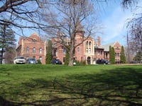 Color photograph of the main administration building, 2008.