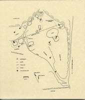 Site map of Little Round Hill, 1992.