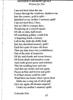 Mothers Memory Quilt