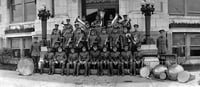 Black and white photograph of the Fourth Battalion Band, Minnesota Home Guard, c.1918.