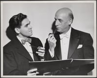 Dimitri Mitropoulos with a musician, ca. 1940