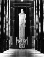 Black and white photograph taken by Norton and Peel on September 12, 1938 of Carl Milles's God of Peace statue inside the St. Paul City Hall and Ramsey County Courthouse.