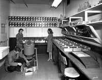 Corn laboratory, Northrup, King and Company, Minneapolis. Photograph by Norton & Peele, January 12, 1945.
