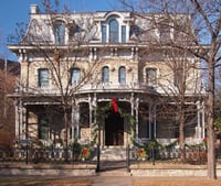 Color image of the Alexander Ramsey House, 2012. Photograph by Wikimedia Commons user McGhiever.