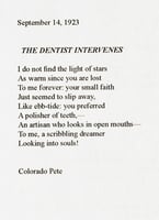 “The Dentist Intervenes,” 1923