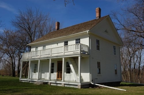 Exterior side view of the Thorstein Veblen home, Nerstrand, Minnesota, ca. 2011.