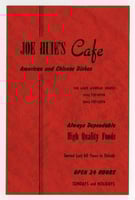 Joe Huie’s Café menu