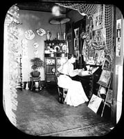 Henrietta Barclay Paist in her studio, Minneapolis