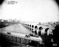 Stone Arch Bridge and Tenth Avenue wagon bridge, Minneapolis