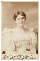 Black and white photograph of Evangeline Whipple, ca. 1896.
