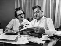 Black and white photograph of Eugene and Abigail McCarthy, 1958.