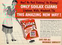 Color scan of a Soilax advertisement, 1953.