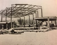 Church of St. Columba under construction, 1949