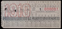Color image of a streetcar transfer ticket, 1910.