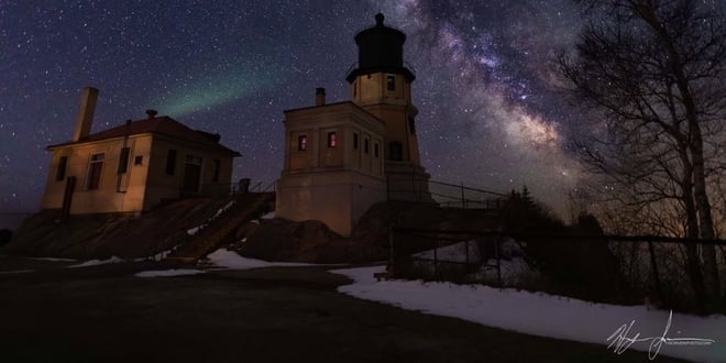 Dark Sky Night at Split Rock Lighthouse.