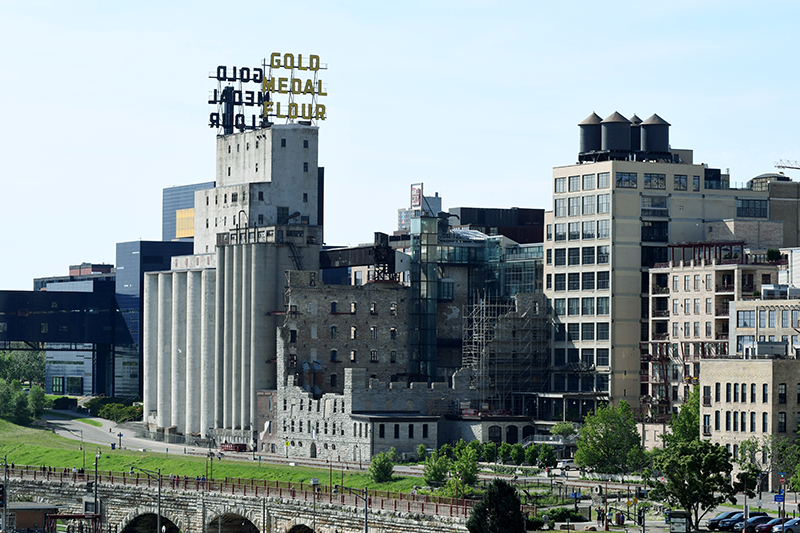 Mill City Museum exterior from the riverfront.