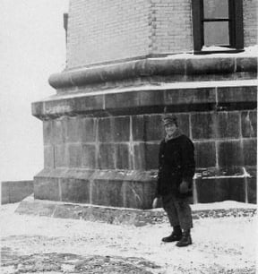 1910-1928 lighthouse keeper Franklin Covell at Split Rock Lighthouse