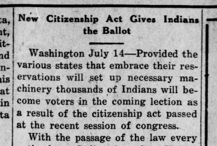 New Citizenship Act Gives Indians the Ballot