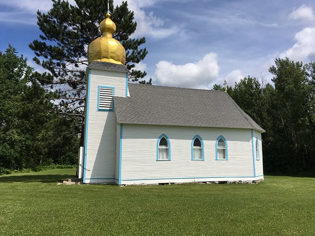 Side view of the exterior of St. Peter and St. Paul Russian Orthodox Church, 2016
