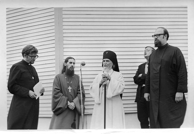 Fr. Paul Berg, Fr. Hillary Madison and Archbishop John Garklavs