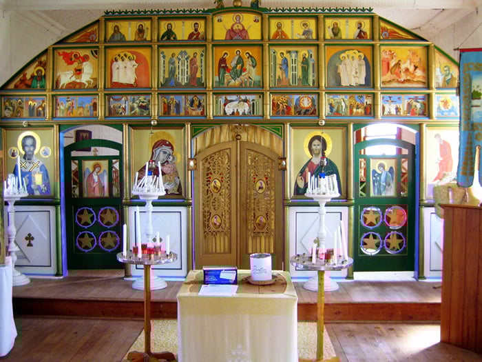 Iconostasis inside St. Peter and St. Paul Russian Orthodox Church