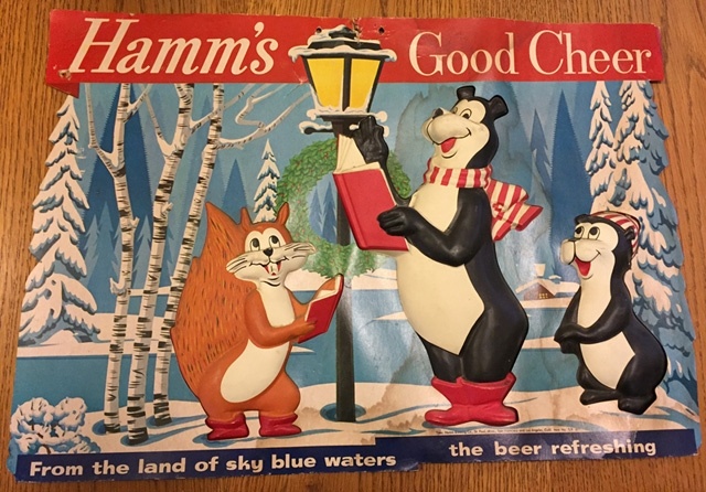 Hamms Bear Holiday advertising